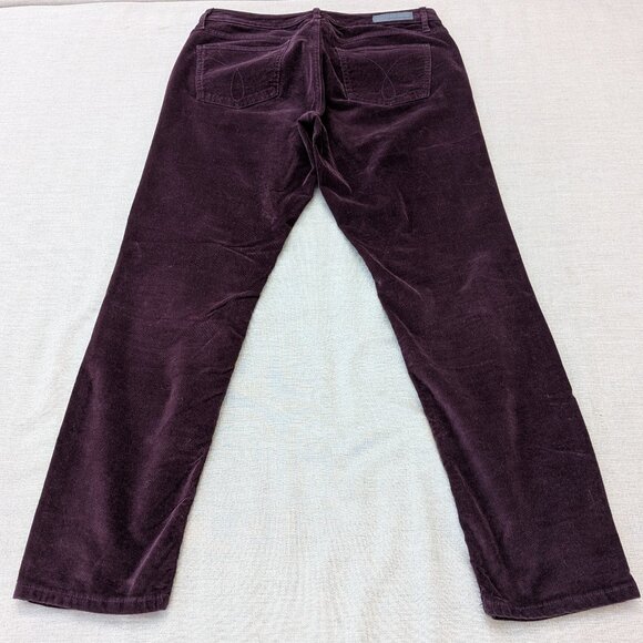 Calvin Klein Burgundy Ultimate Skinny Stretch Corduroy Pants - Picture 4 of 12